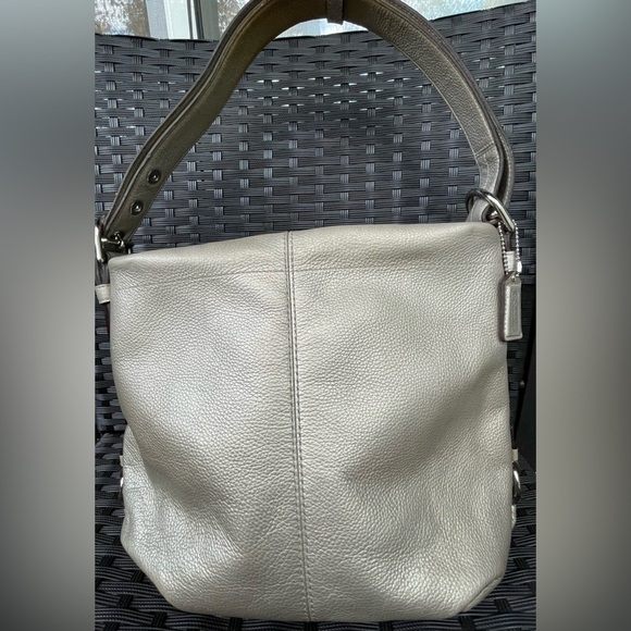 COACH BAG,Coach Metallic Silver Bag. - Picture 17 of 17